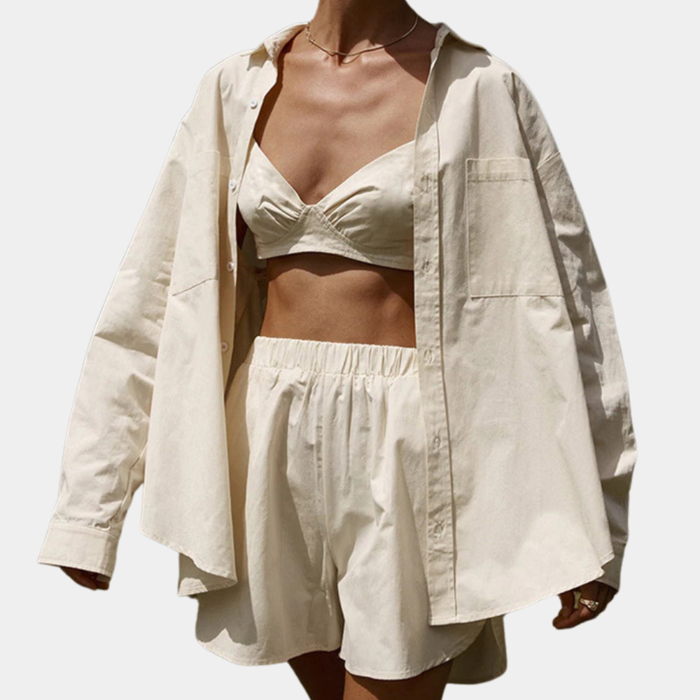 Trendiges dreiteiliges Set für Frauen im Casual Style