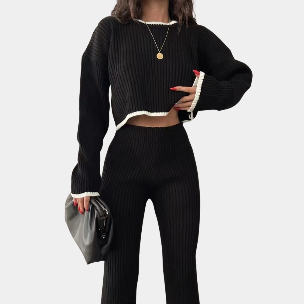 Elegantes und gemütliches zweiteiliges Strickset für Frauen