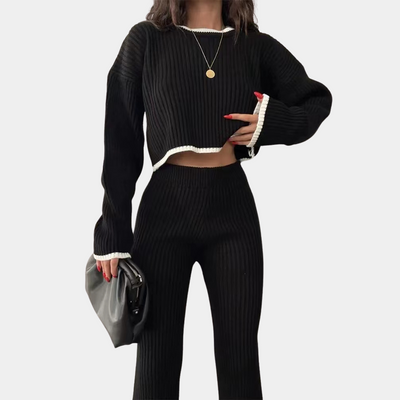 Elegantes und gemütliches zweiteiliges Strickset für Frauen