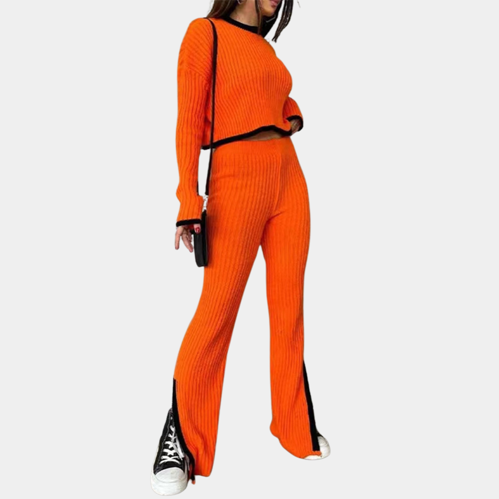 Elegantes und gemütliches zweiteiliges Strickset für Frauen