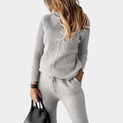Schickes 2-teiliges gestricktes Damen-Outfit
