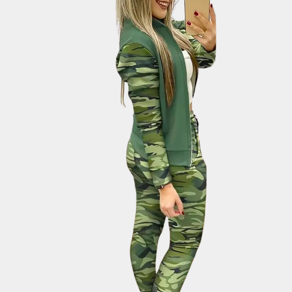 Adina - Trendiger Winter-Trainingsanzug mit Reißverschluss - Stylischer Zweiteiler für gemütliche Tage