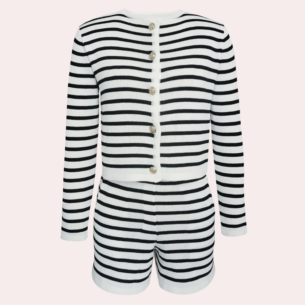 Tassa - Stilvolles gestreiftes 2-teiliges Set für einen eleganten Look