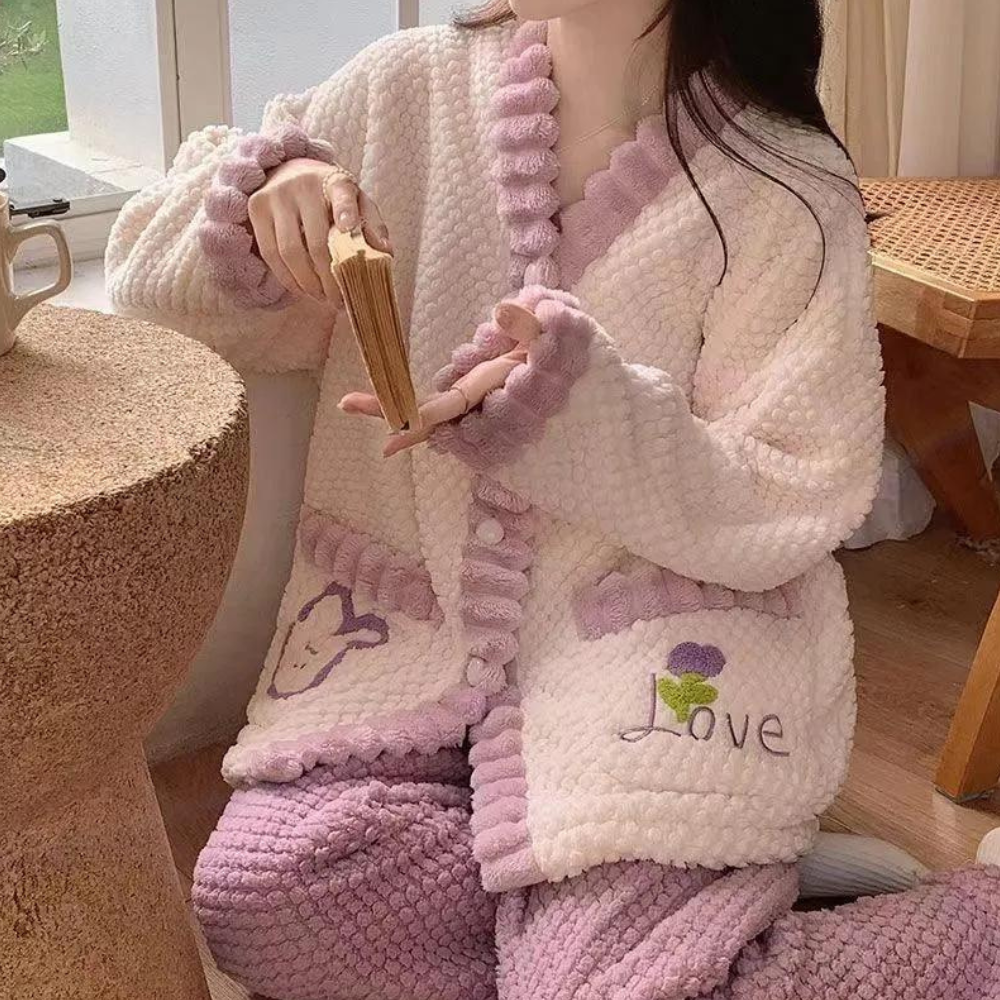 Vivien - Luxuriöses und kuscheliges Pyjama-Set für Damen für ultimativen Komfort