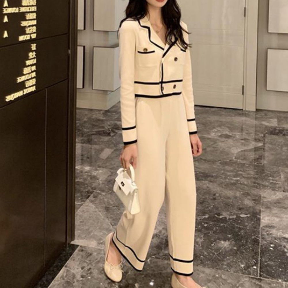 Polixeni - Luxuriöses 2-teiliges Strickoutfit für Damen für höchsten Komfort