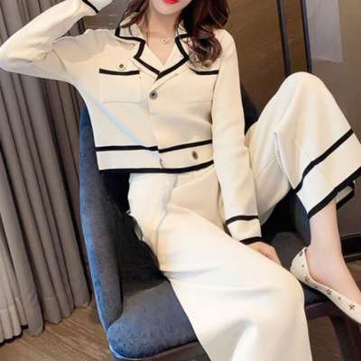 Polixeni - Luxuriöses 2-teiliges Strickoutfit für Damen für höchsten Komfort