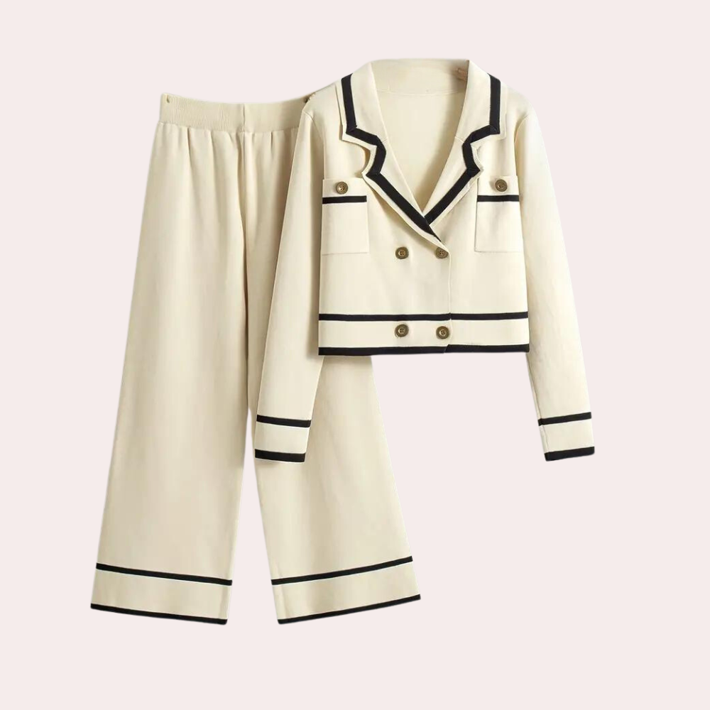 Polixeni - Luxuriöses 2-teiliges Strickoutfit für Damen für höchsten Komfort