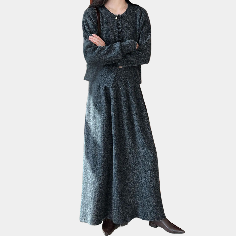 Kalea - Kuscheliges Strickset für Damen mit Rock