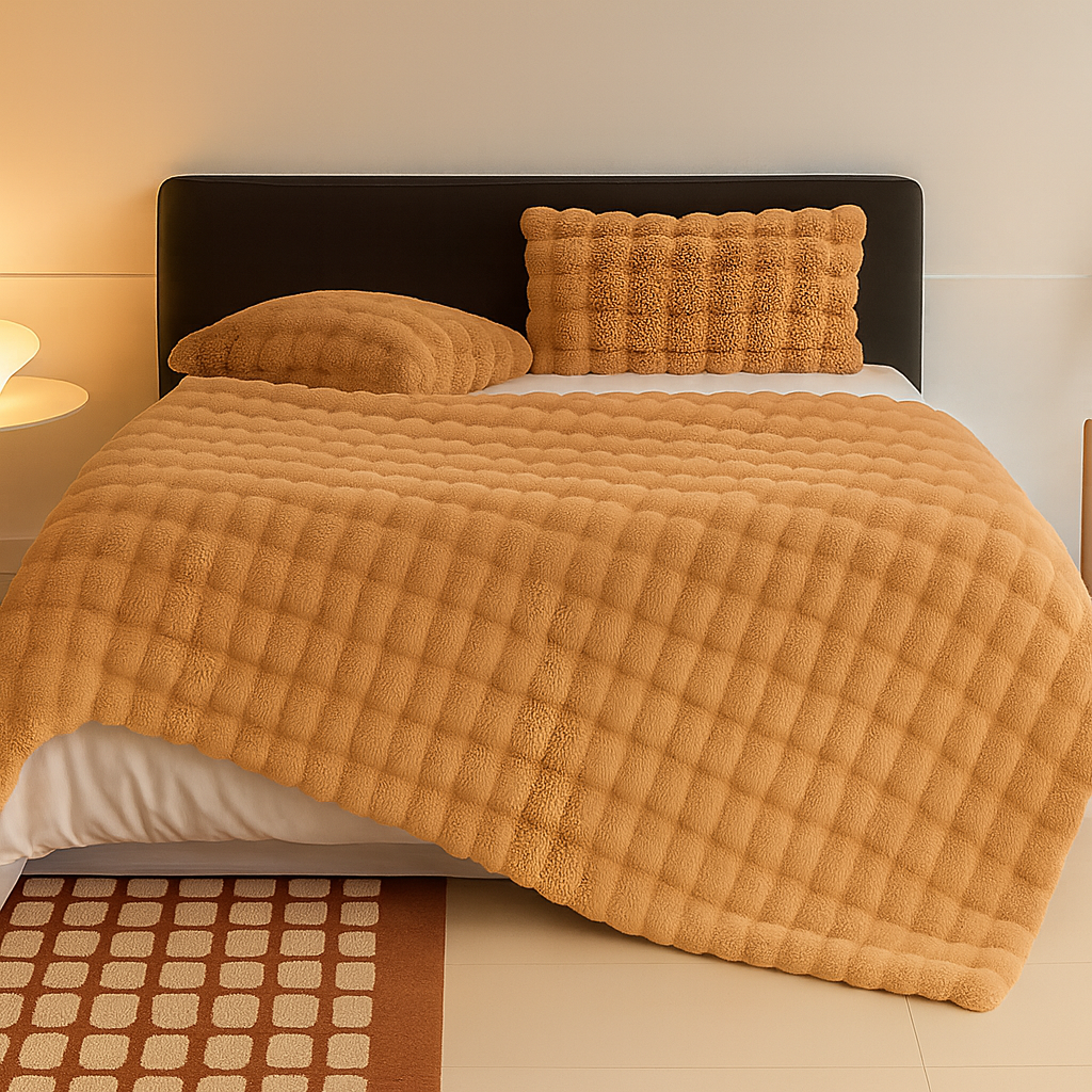 Calyra | Kuscheldecke mit weicher Blasenstruktur