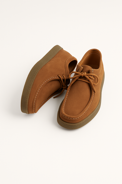 Theodore Wildleder Schnürschuhe mit Profilsohle