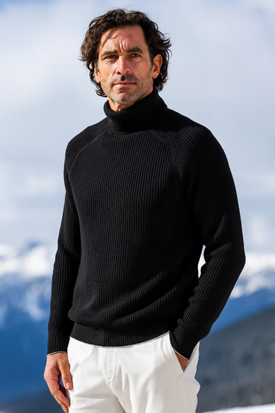 Eleganter Pullover für Herren, Rollkragen und vielseitig – Herrenpullover für Herbst und Winter