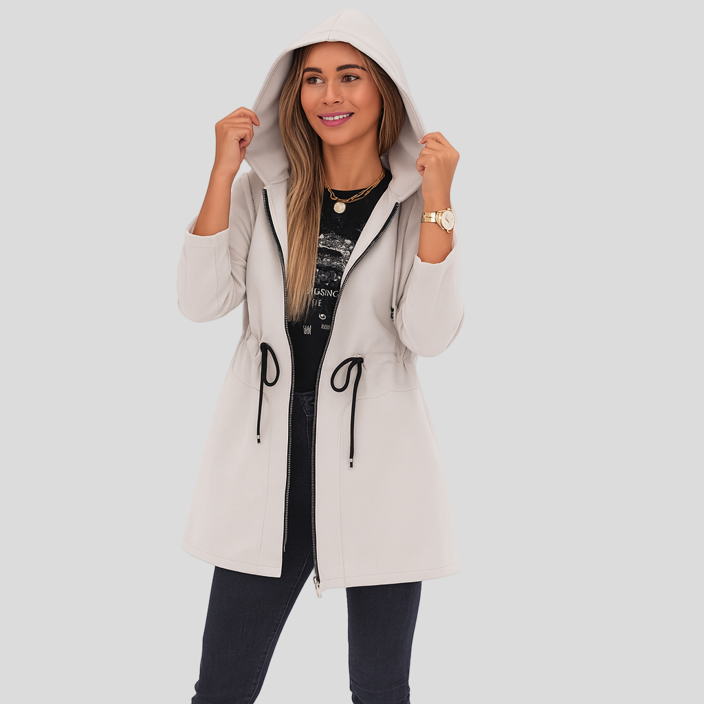 Elena | Lässige Kapuzenjacke mit Reißverschluss und Kordelzug