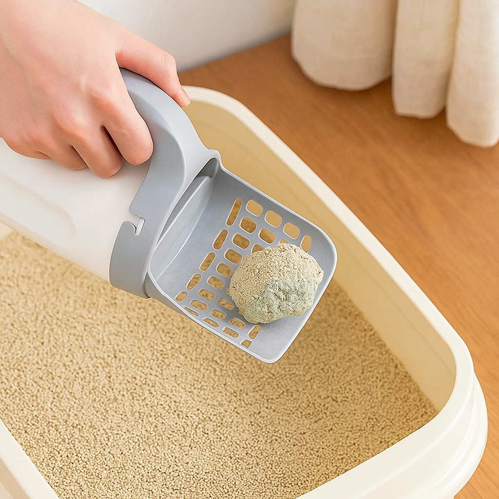 PurrScoop – Selbstreinigendes Katzenklo mit integriertem Spender für Mülltüten