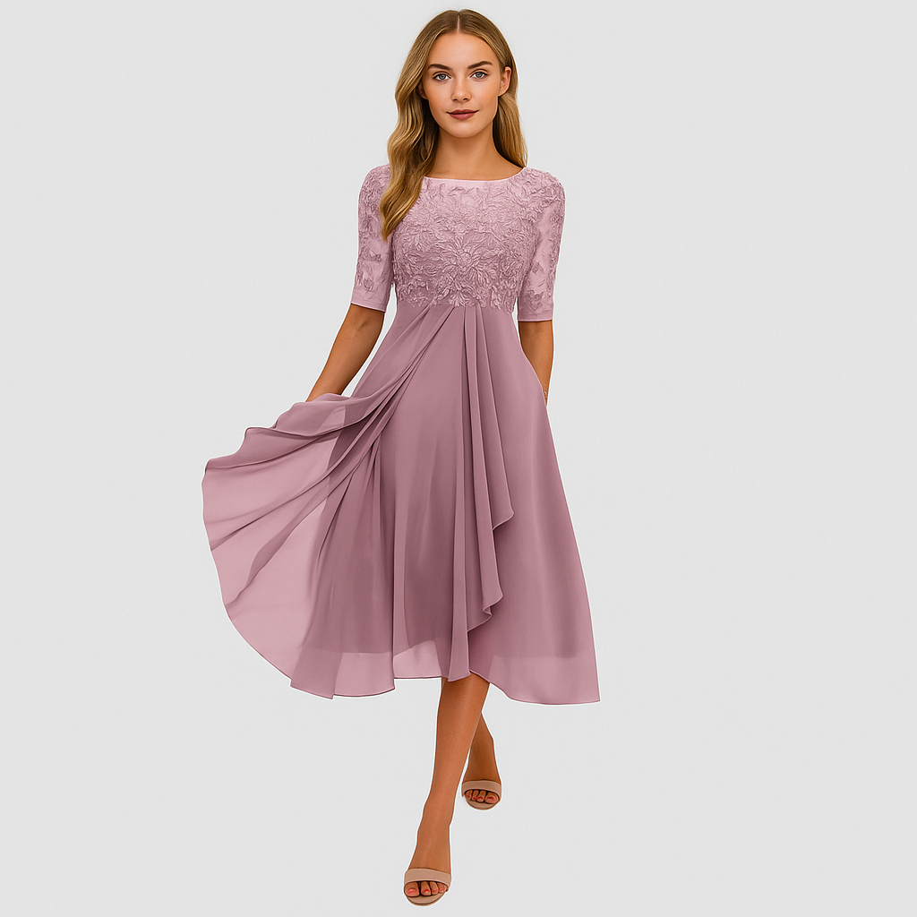 Elara – Zarte blonde Kleid für elegante Anlässe