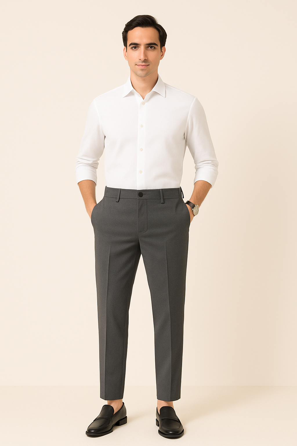 Jordan Anzughose mit Bügelfalte