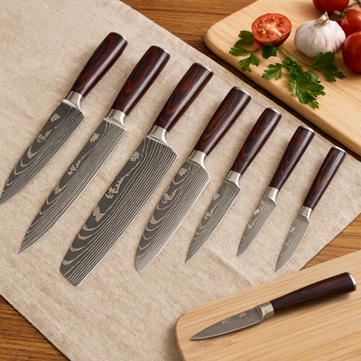 Gustav | 8-teiliges Kochmesserset aus deutschem Stahl