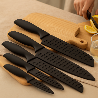 Adrian | Edelstahl-Küchenmesserset mit Block