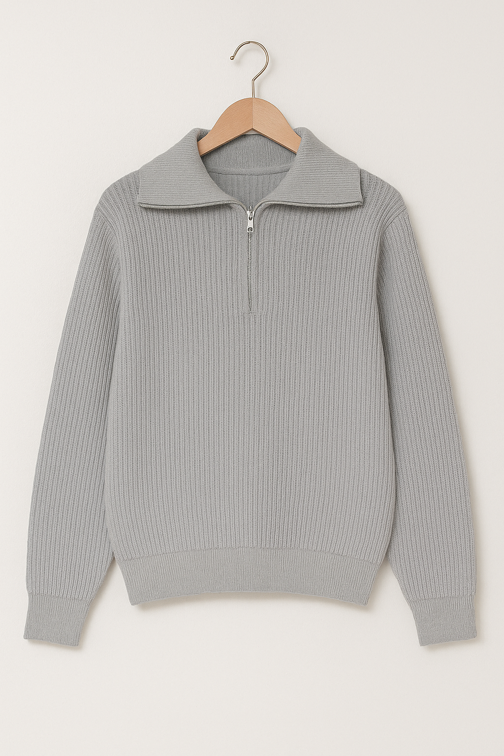 Christopher Strickpullover mit Reißverschluss und Streifen