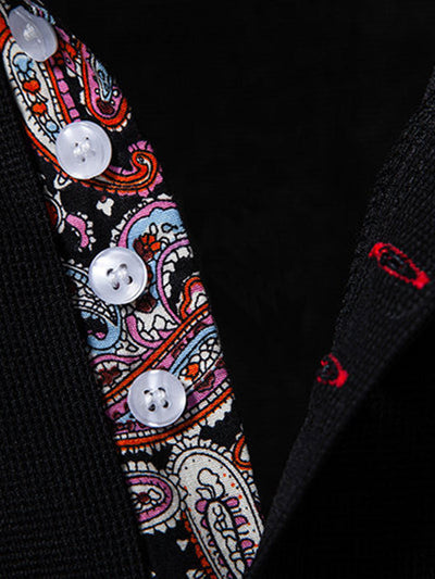 Claude - Paisley Farbschnitt Kurzarm Polo
