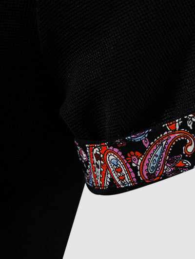 Claude - Paisley Farbschnitt Kurzarm Polo