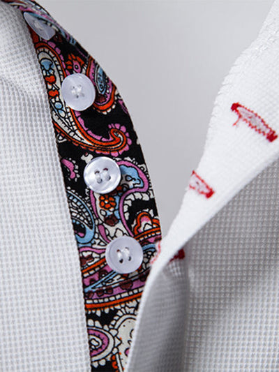 Claude - Paisley Farbschnitt Kurzarm Polo