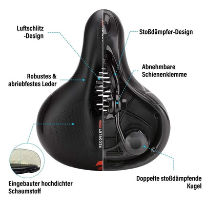 ComfortRide™ Fahrradsattel gegen Rücken- und Gesäßschmerzen