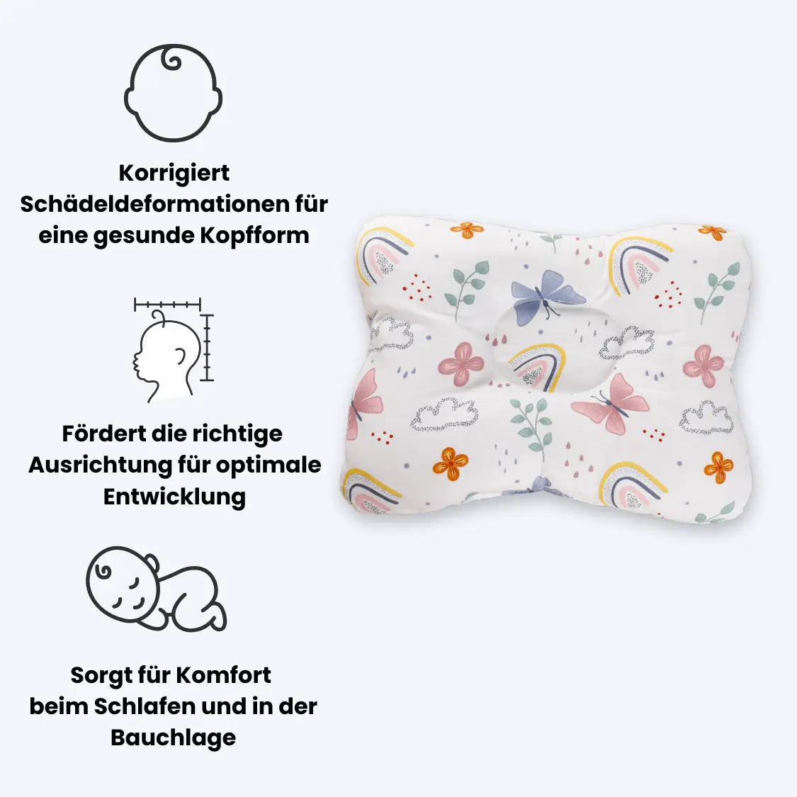 CranialCuddle™ Ergonomisches Baby-Kissen