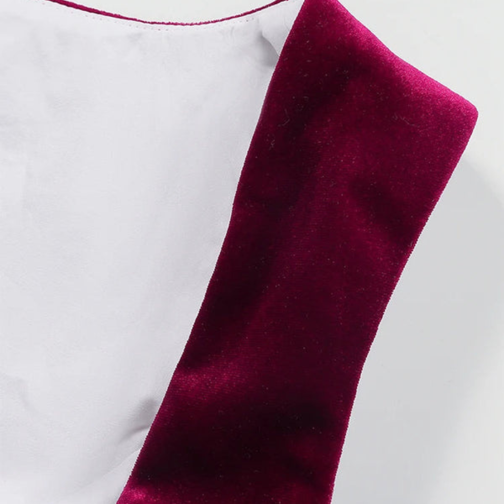 Damen Elegantes Kontrast Dirndl Kleid | Festlich Midi