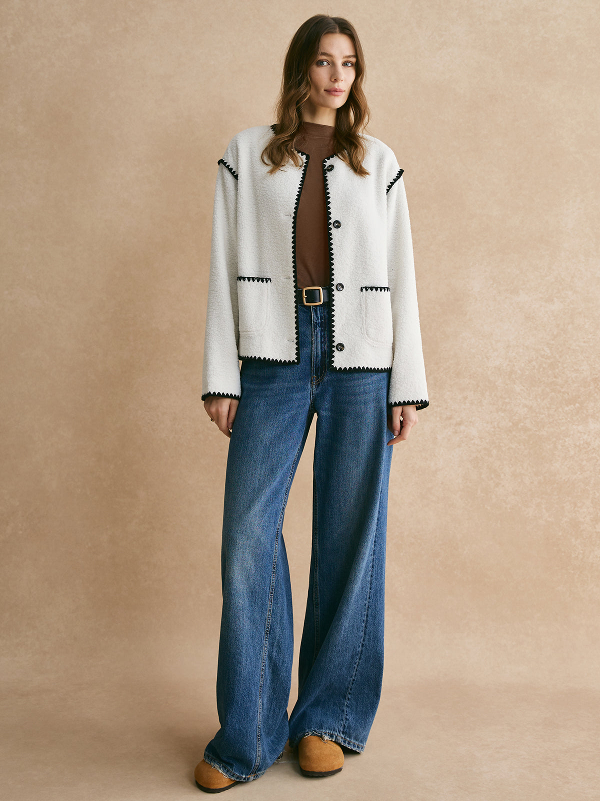 Damen Fleecejacke Minky mit Kontrastbesatz für ultimativen Komfort