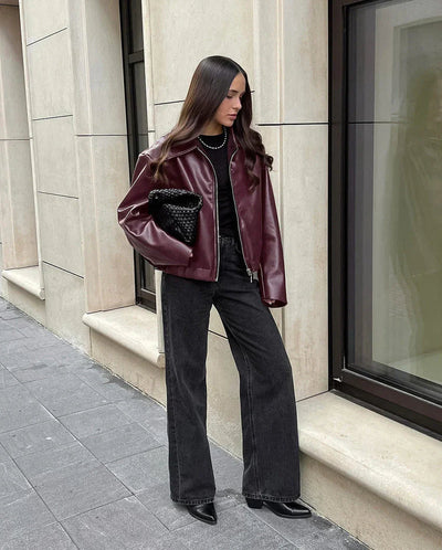 Damen Jacke Hochwertiges Gewebe Klassischer Stil