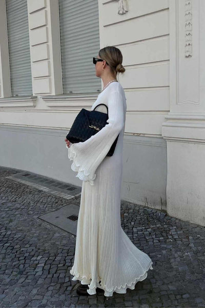 Damen Kleid Festlich mit Rüschen für Hochzeitsgast und Elegante Anlässe