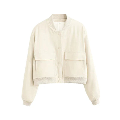 Damenjacke Bomber Stil Robustes Material für Übergangszeiten