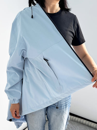 Damenjacke Winddicht mit Kapuze Langarm für Outdoor-Aktivitäten