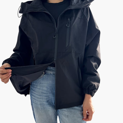 Damen jacke mit Kapuze und Reißverschlusstaschen