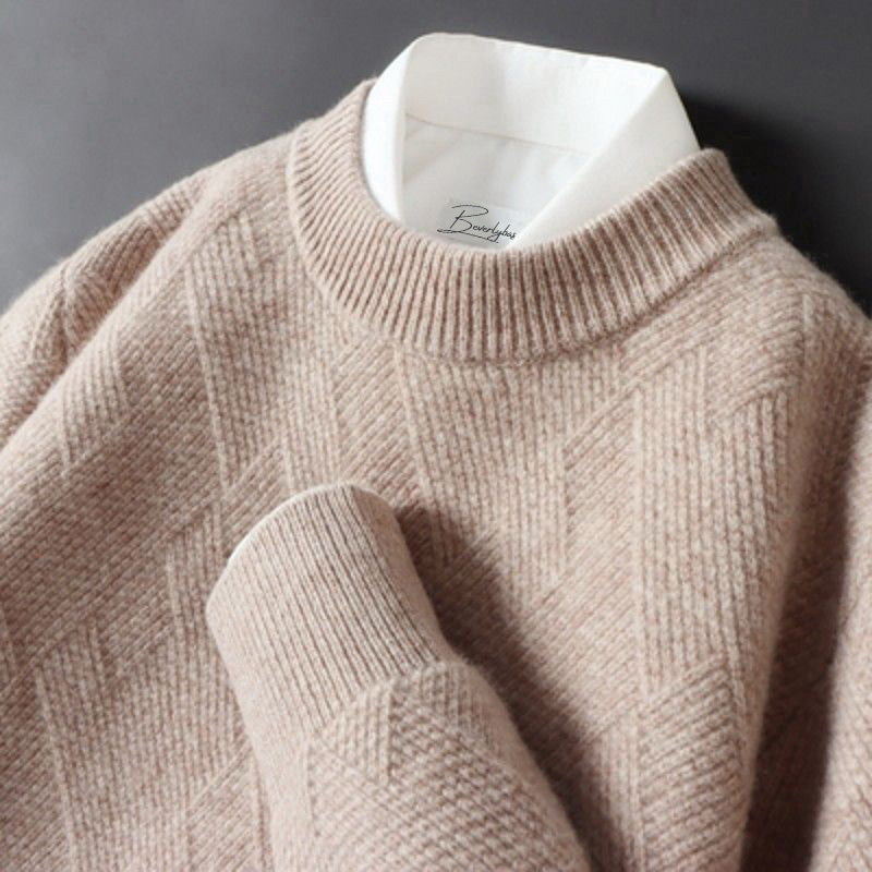 Pullover Herren Rundhals Elegant | Feinstrick Design