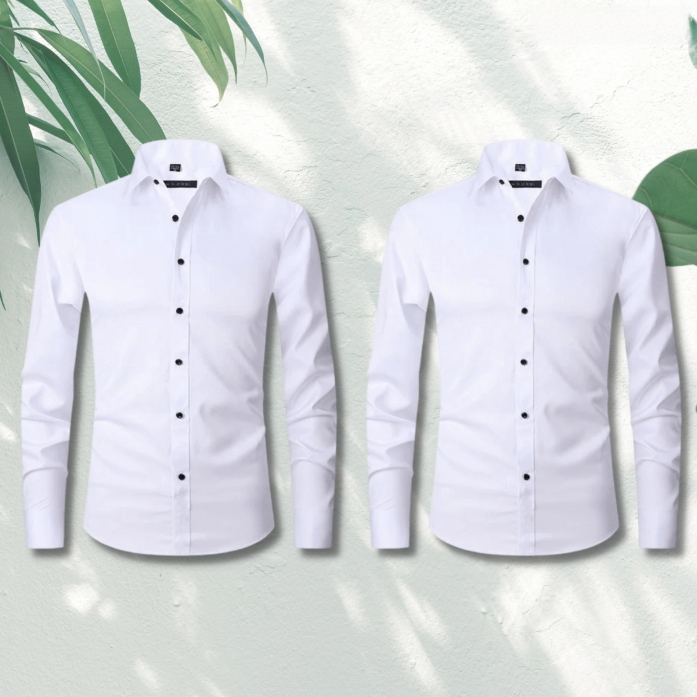 Daniel - Stretch Stretch-Anti-Falten-Hemd Weiß + Weiß