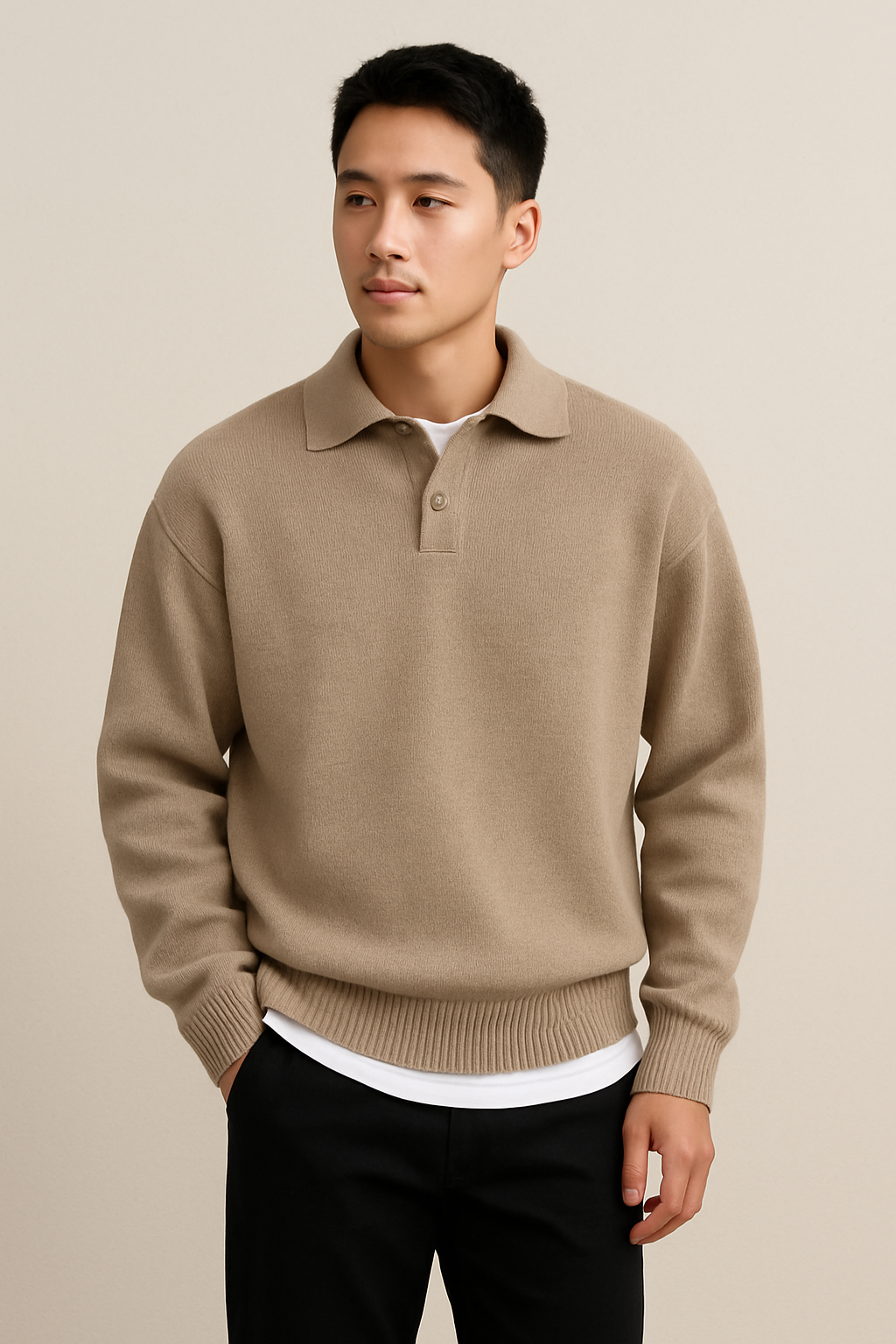 Declan Strickpullover mit Polokragen