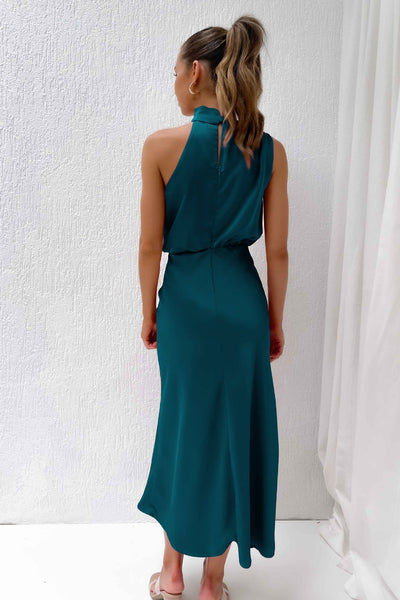 Lydia | Langes Kleid mit Halterneck