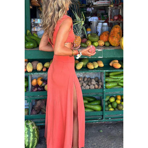 Teigra - Stretchiges Schlitz Kleid