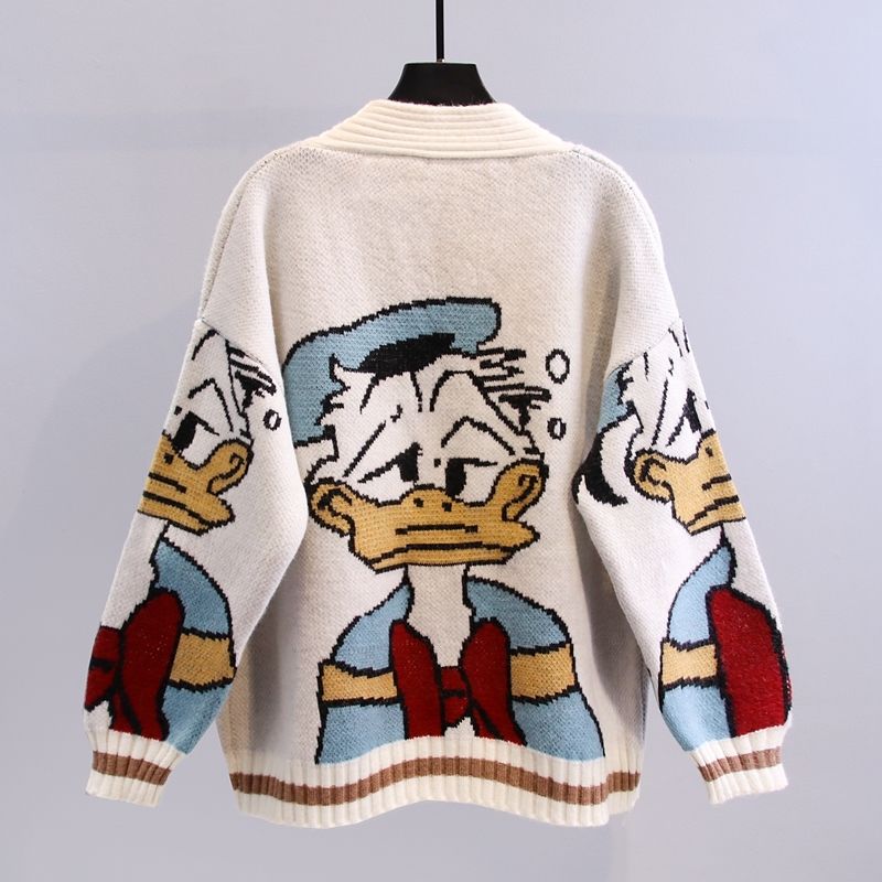 Ingrid | Donald Cartoon Pullover Oberteil