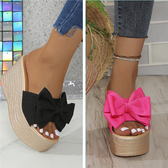 Sloane – Bequeme Hausschuhe Mit Schleife Und Dicker Sohle