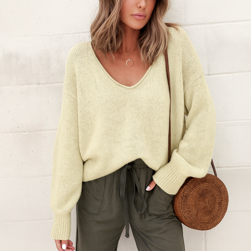 Edler Damenpullover aus Merinowolle – warmer Pullover für Büro und Freizeit, zeitloses Design