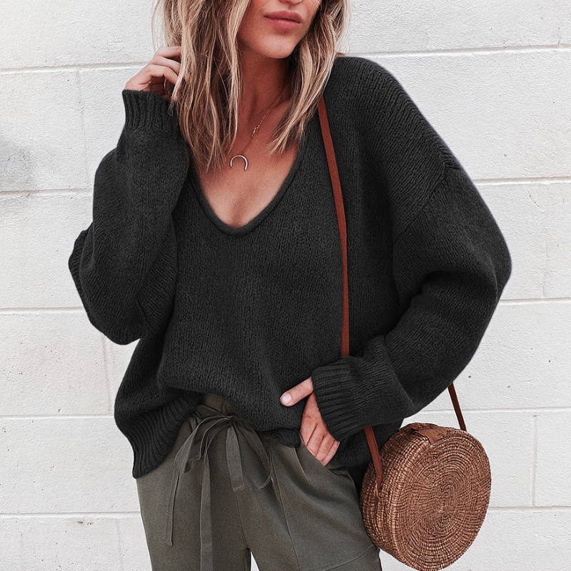 Edler Damenpullover aus Merinowolle – warmer Pullover für Büro und Freizeit, zeitloses Design