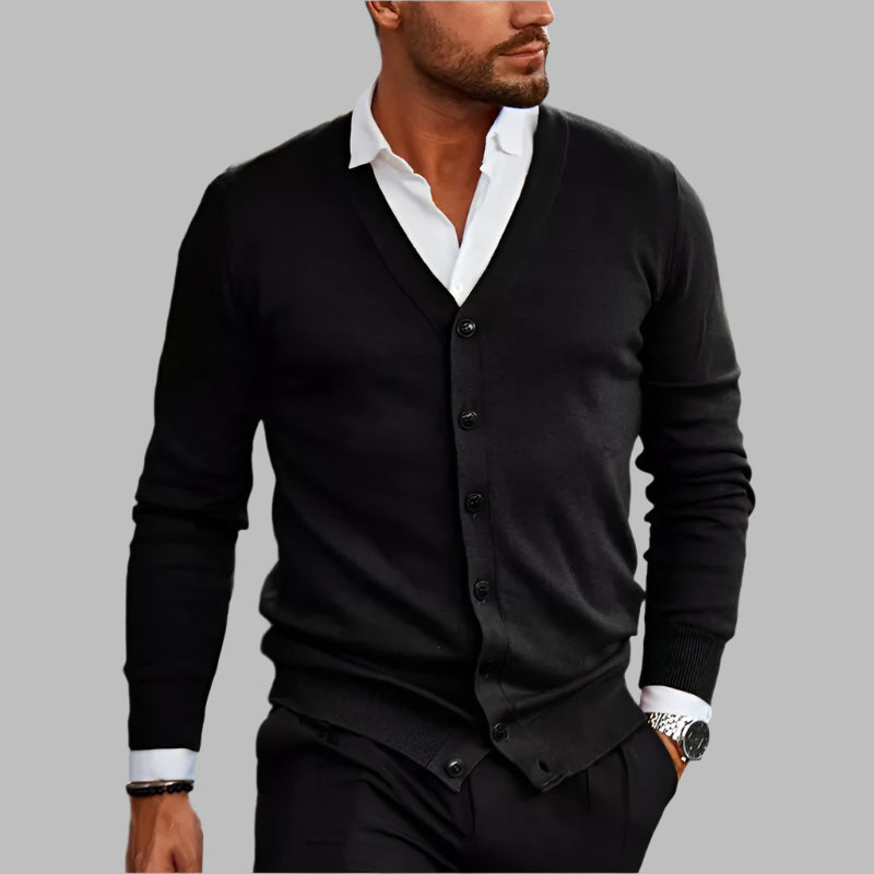 Elegante Strickjacke Herren mit V-Ausschnitt für Stil