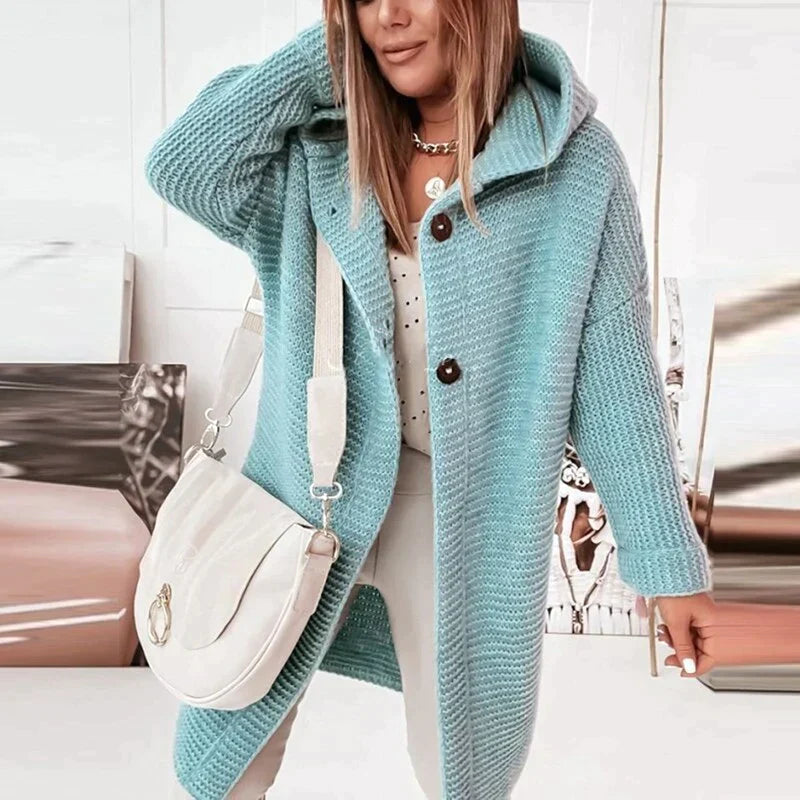 Elegante Strickjacke mit Kapuze für stilvolle Looks