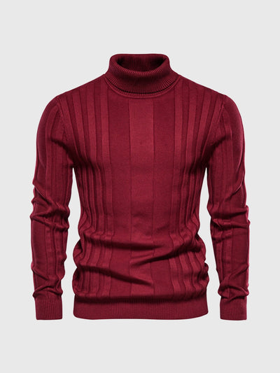 Eleganter Rollkragenpullover mit Streifen