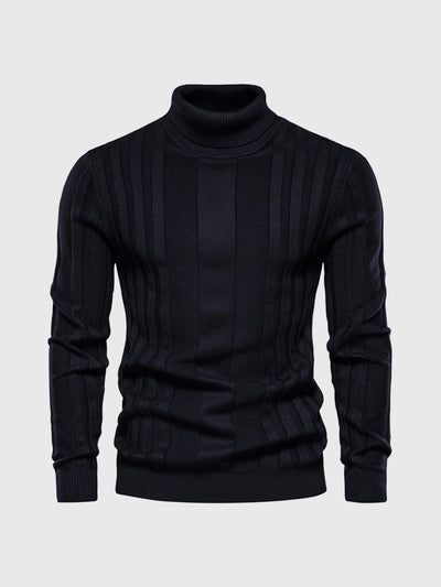 Eleganter Rollkragenpullover mit Streifen