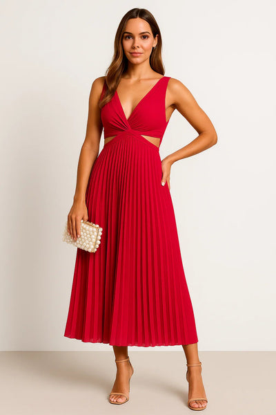 Elegantes plissiertes Abendkleid