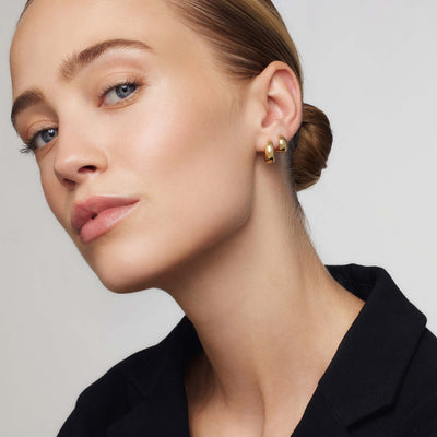 Gold Rue Hoop Earrings