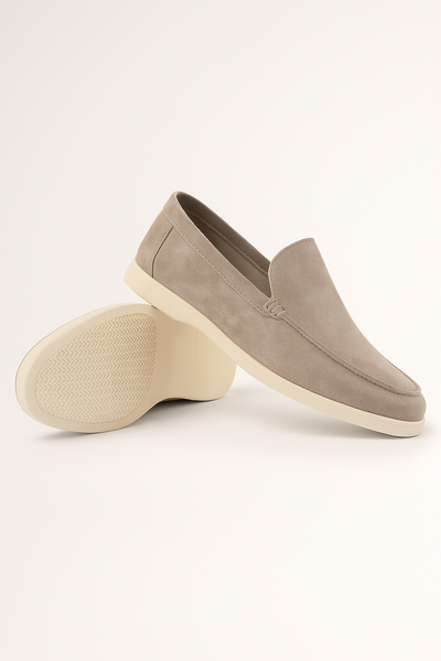 Ernstjan Loafers weiße Sohle Wildleder